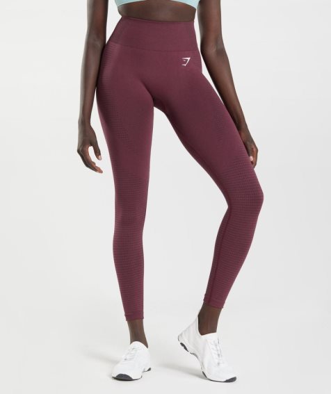 Women's Gymshark Vital Seamless 2.0 Leggings Burgundy | CA 18360N